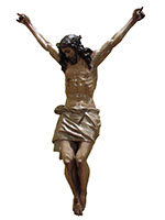 Restauración de escultura de Cristo en la cruz, Monflorite, Huesca.